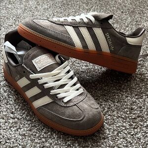 Adidas Spezial Gray and White Sneakers